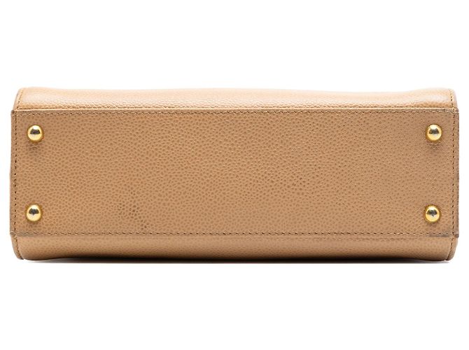 Tote Chanel CC Caviar Turn Lock Tan Cammello - vista 3