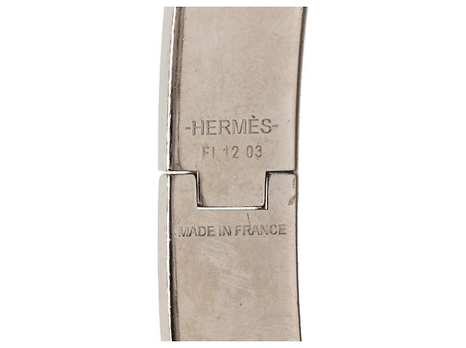 Bracciale Hermès Clic H stretto in smalto nero PM - vista 4