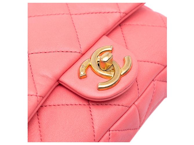 Borsa a tracolla Chanel Mini Quilted Lambskin Funky Town Flap Rosa - vista 8