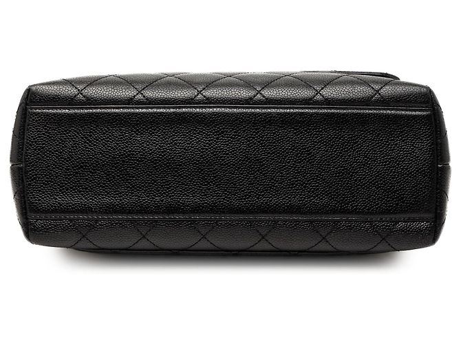 Borsa Chanel CC Quilted Caviar Kelly Top Handle Nera Nero - vista 3