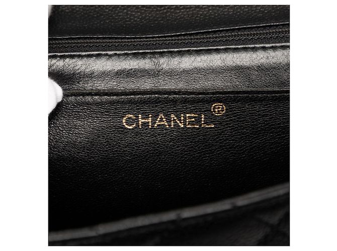 Borsa Chanel CC Quilted Caviar Kelly Top Handle Nera Nero - vista 5