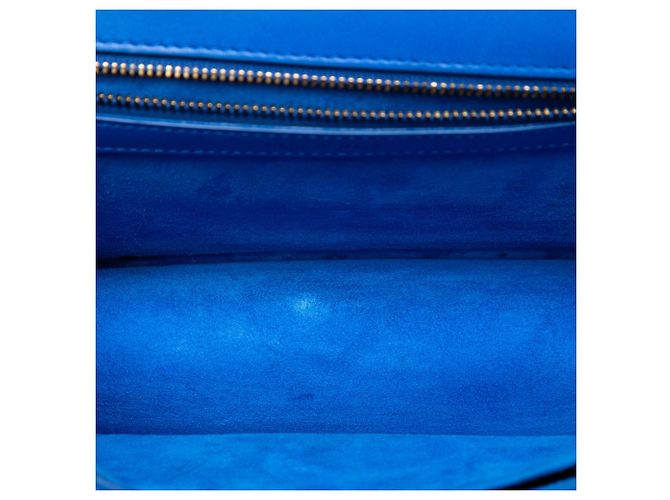 Borsa a tracolla Diorama piccola in agnello borchiato blu - vista 4