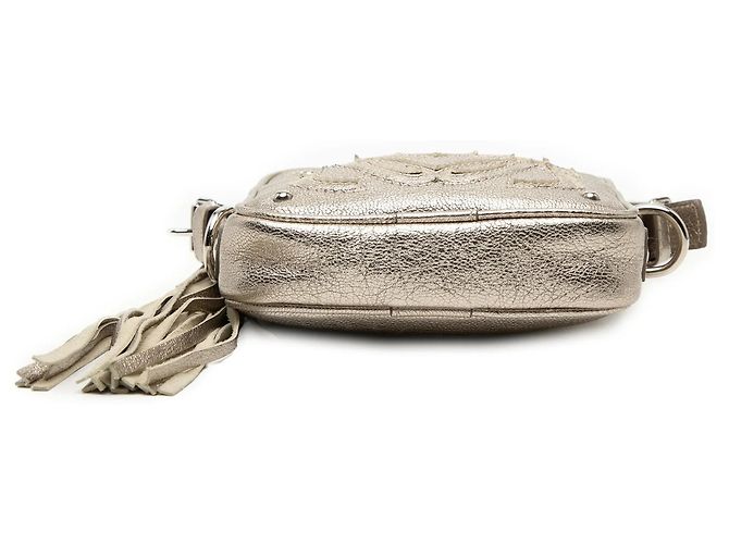 Borsa a tracolla LOEWE Mini Metallic Goatskin Anagram Tassel Argento - vista 3
