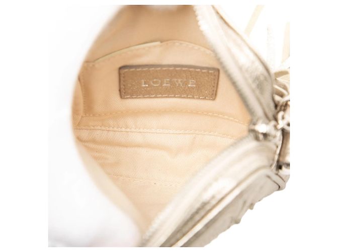 Borsa a tracolla LOEWE Mini Metallic Goatskin Anagram Tassel Argento - vista 4