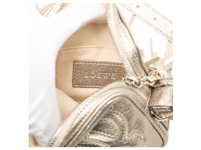 Borsa a tracolla LOEWE Mini Metallic Goatskin Anagram Tassel Argento - vista 5