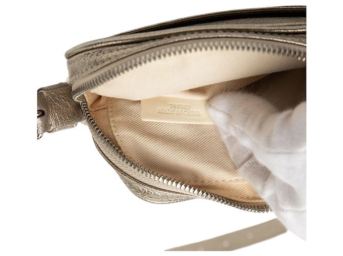 Borsa a tracolla LOEWE Mini Metallic Goatskin Anagram Tassel Argento - vista 6