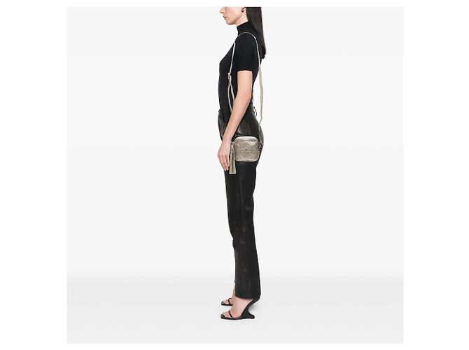 Borsa a tracolla LOEWE Mini Metallic Goatskin Anagram Tassel Argento - vista 7