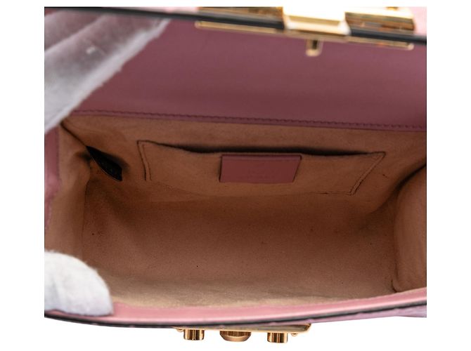 Borsa a tracolla Gucci Small Guccissima Padlock rosa - vista 4