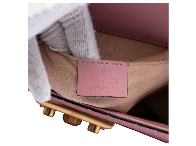 Borsa a tracolla Gucci Small Guccissima Padlock rosa - vista 5