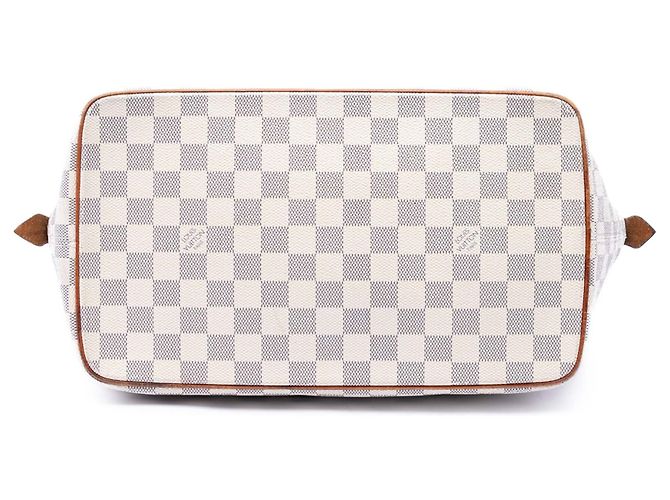 Borsa Tote White Louis Vuitton Damier Azur Saleya MM Bianco - vista 3