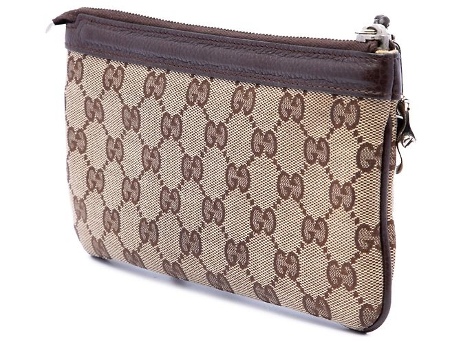 Pochette e borsa a mano Gucci GG Canvas Horsebit beige - vista 2