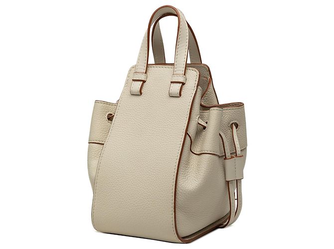 Borsa a tracolla LOEWE Mini Grained Calfskin Hammock bianca Bianco - vista 2