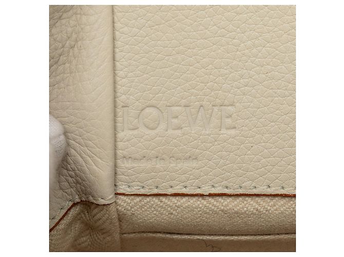Borsa a tracolla LOEWE Mini Grained Calfskin Hammock bianca Bianco - vista 5