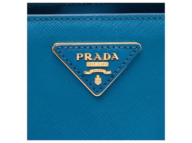 Borsa Prada Medium Saffiano Lux Galleria Blu - vista 5