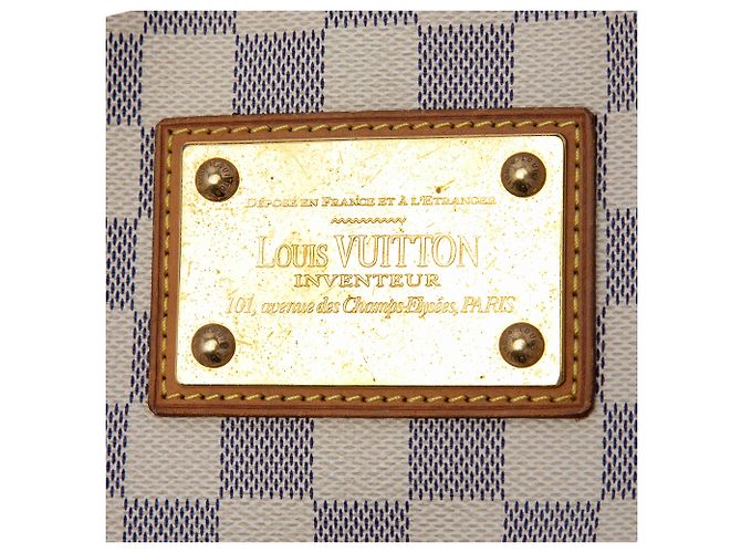 Borsa a tracolla Louis Vuitton Damier Azur Galliera PM bianca Bianco - vista 5