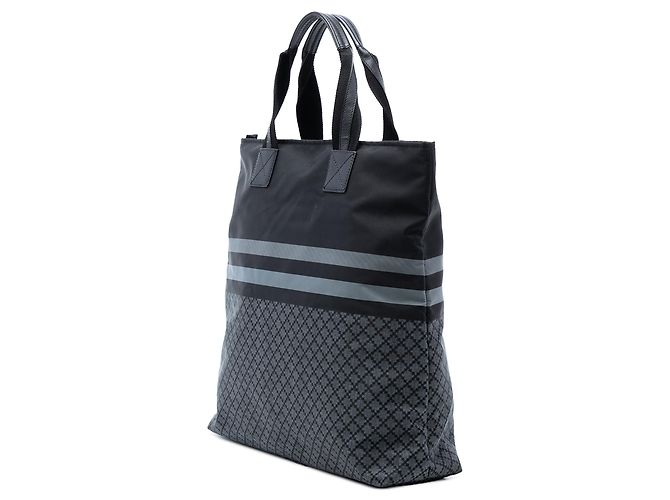 Tote in nylon nero Gucci Diamante Web - vista 2