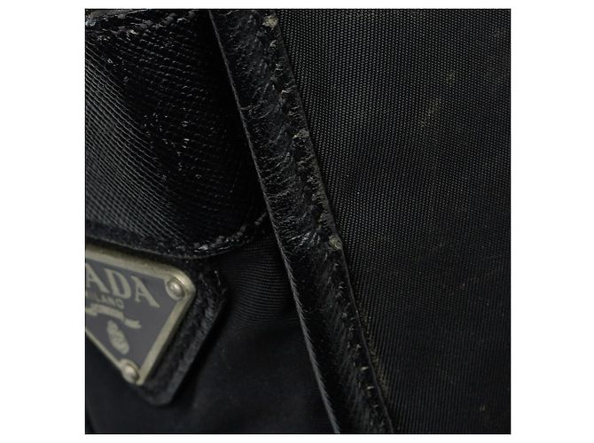 Bolsa Messenger Prada Tessuto preta com fivela Preto - vista 18