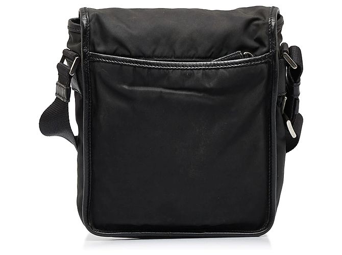 Bolsa Messenger Prada Tessuto preta com fivela Preto - vista 3