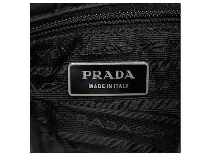 Bolsa Messenger Prada Tessuto preta com fivela Preto - vista 6