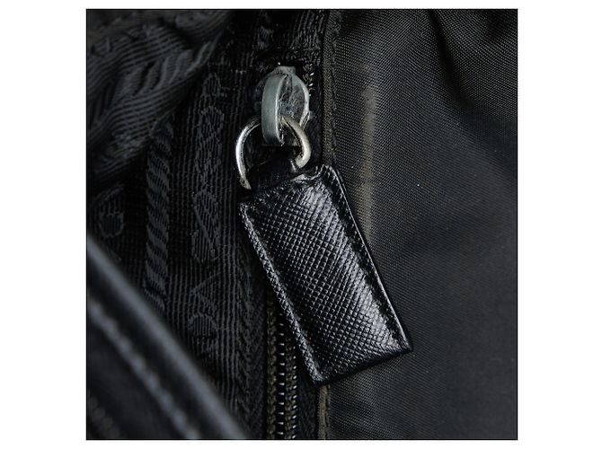 Bolsa Messenger Prada Tessuto preta com fivela Preto - vista 8