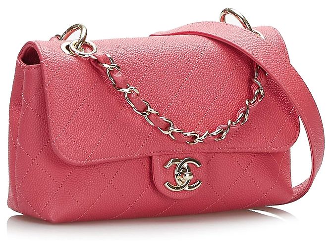 Borsa Chanel Caviar City Walk rosa - vista 2