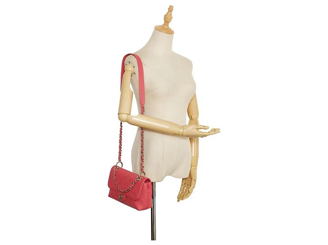 Borsa Chanel Caviar City Walk rosa - vista 9