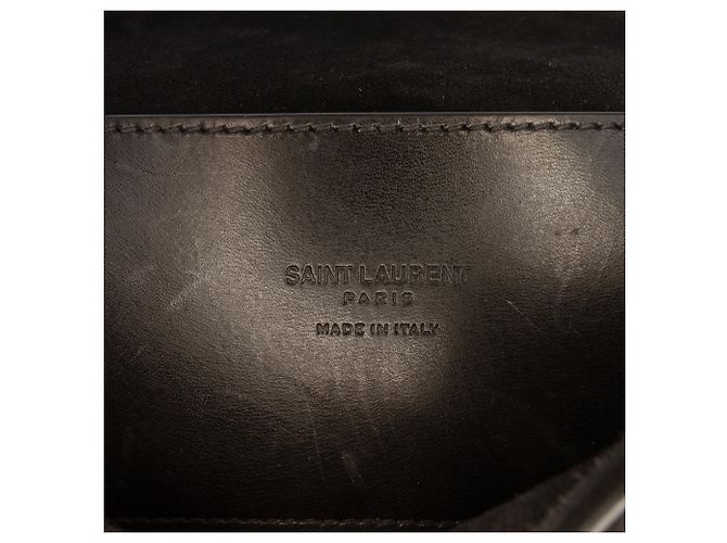 Borsa a tracolla in pelle nera Saint Laurent Tuc Box Nero - vista 5