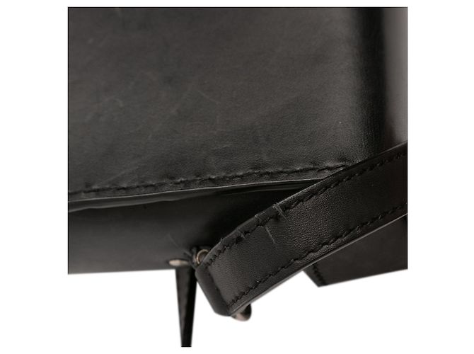 Borsa a tracolla in pelle nera Saint Laurent Tuc Box Nero - vista 6