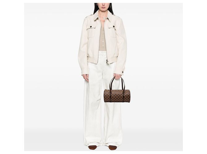 Sac à main Louis Vuitton Damier Ebene Papillon 30 marron - vue 7