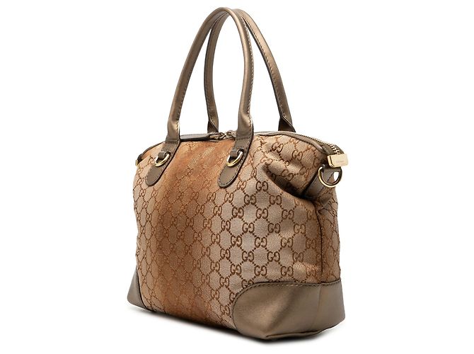 Borsa Gucci GG Lurex Heart Bit marrone - vista 2
