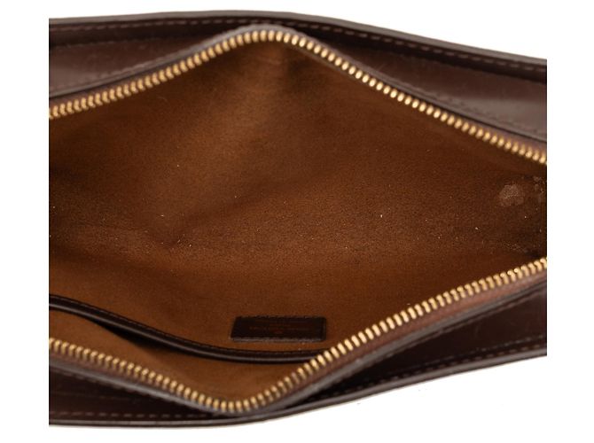 Pochette Louis Vuitton Damier Ebene Saint Louis Marrone - vista 4