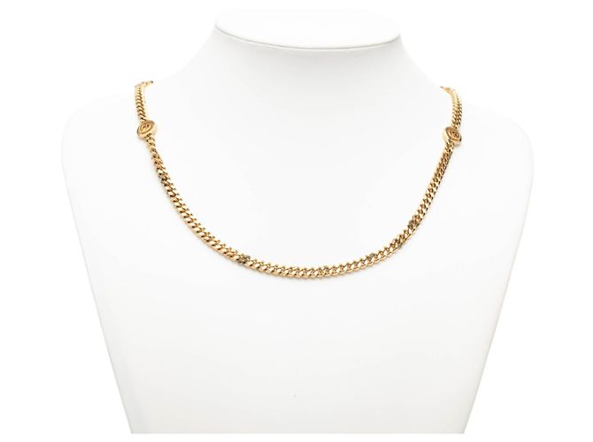 Collana a catena con logo CD placcata oro Dior Gold D'oro - vista 5