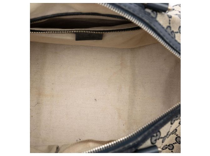 Borsa Boston e borsa satchel Gucci Medium GG Canvas Web beige - vista 4