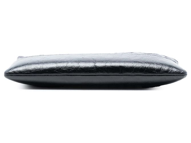 Clutch Chanel Gabrielle O Case in pelle di vitello invecchiata nera Large Nero - vista 3