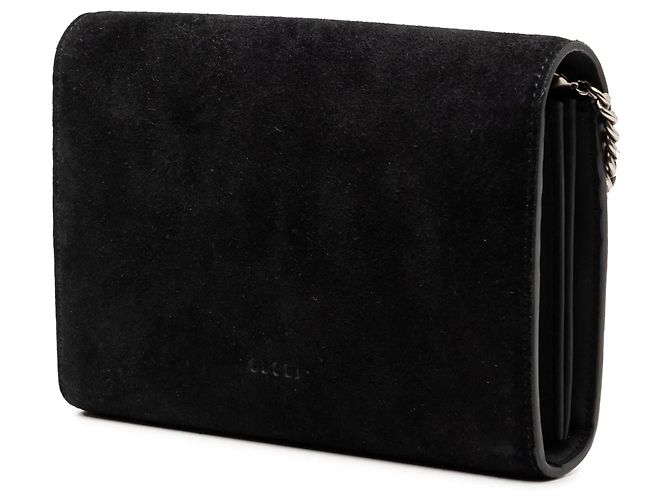 Borsa a tracolla Dionysus in scamosciato nero Gucci con catena - vista 2