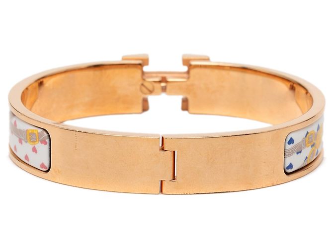 Pulsera Hermès Love Clic H Narrow Enamel Brides de Gala White PM Blanco - vista 3