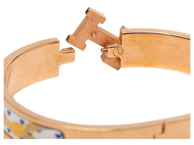 Pulsera Hermès Love Clic H Narrow Enamel Brides de Gala White PM Blanco - vista 4
