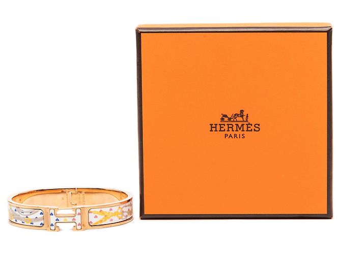 Pulsera Hermès Love Clic H Narrow Enamel Brides de Gala White PM Blanco - vista 6
