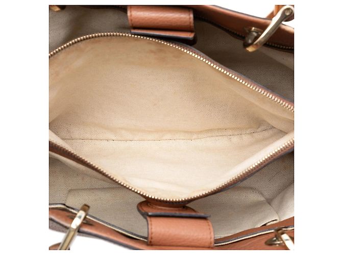Bamboo Borsa shopper Gucci Medium in pelle di vitello bambù marrone - vista 4