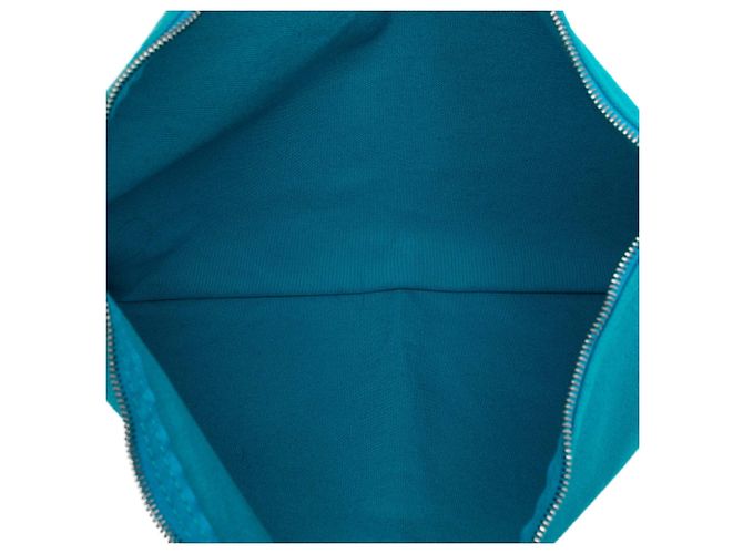 Pochette con cremallera Hermès Toile Bora Bora Blue GM Azul - vista 5