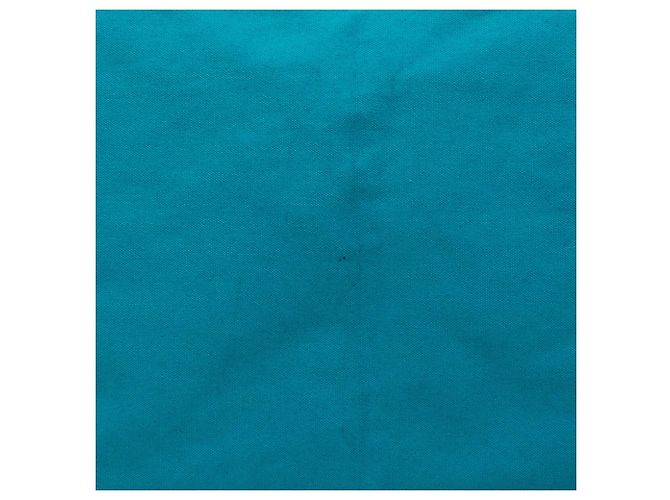 Pochette con cremallera Hermès Toile Bora Bora Blue GM Azul - vista 7