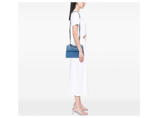 Borsa Louis Vuitton Epi Denim Cluny BB blu - vista 6