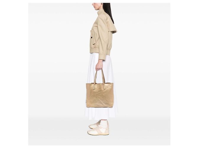 Tote Prada Gold Metallic Vitello Daino D'oro - vista 6
