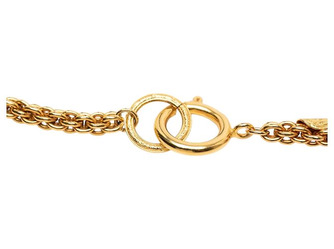 Collana lunga station Chanel placcata oro con strass di diamante D'oro - vista 3