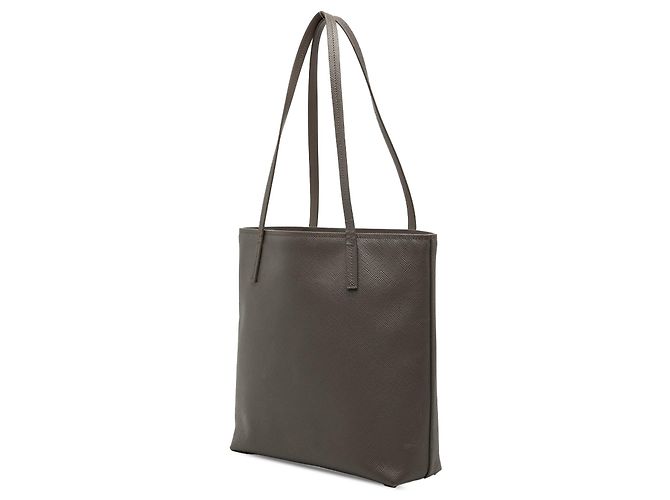 Tote in pelle Saffiano grigia Prada Grigio - vista 2