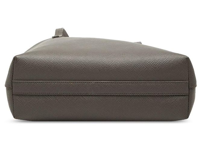 Tote in pelle Saffiano grigia Prada Grigio - vista 3