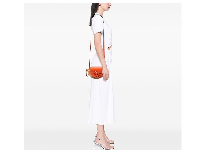 Mini borsa a tracolla Gate in rafia beige LOEWE - vista 6