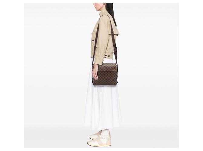 Borsa a tracolla Louis Vuitton Damier Ebene Naviglio marrone - vista 6
