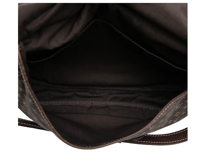Borsa a tracolla Louis Vuitton Monogram Mini Lin Saumur 30 marrone - vista 4