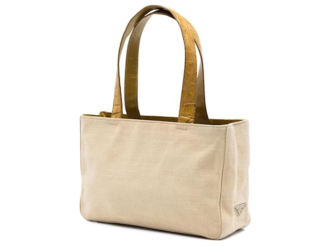 Beiger Prada Canvas Tote - Ansicht 2